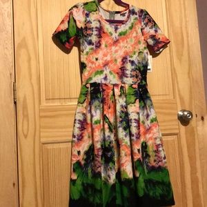 Unicorn TieDye Lularoe Amelia